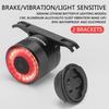 ROCKBROS Bike Smart Taillight Auto Brake Sensing Rear Light Type-C Charging LED