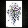 Black Dragon Fake Temporary Tattoos For Men Women Wolf Flower Tattoo Sticker Wings Creative Coyote Water Transfer Tatoo Arm Hand