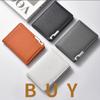 New PU Leather Retro Men's Wallet Two-Fold Orange Black Grey White Multiple Pockets Ultra Thin Coin Purse Men Women
