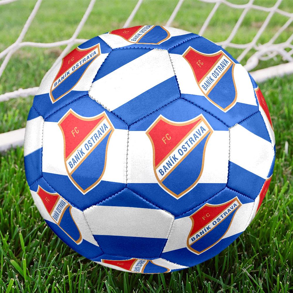 Banik Ostrava FC Size 5 Soccer Ball, Machine-Stitched PVC, Durable & High Bounce, All Ages Fit, Fan Merchandise, Matches & Outdoor Use.