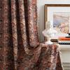 Farmhouse Rustic Ginkgo Leaf Jacquard Curtains Tassel Decor Semi-blackout Finished Window Drapes Bedroom Dining Room Home Decor