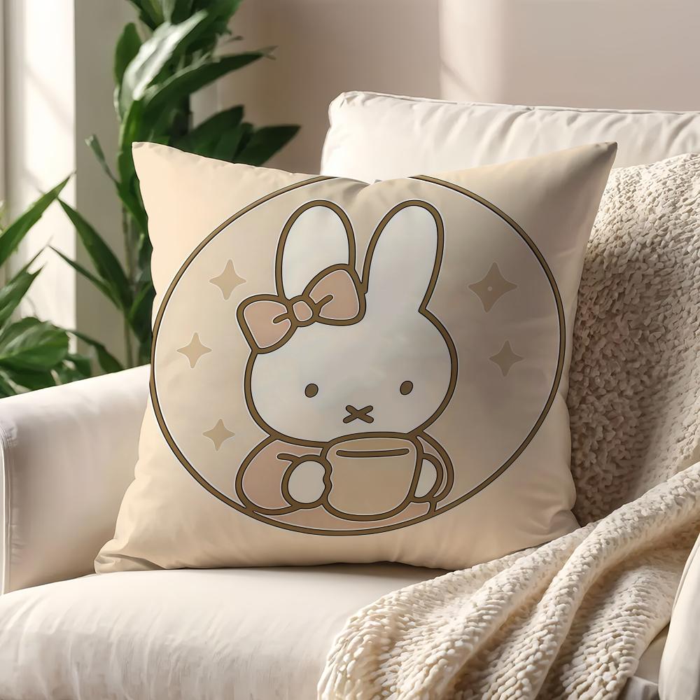 MMiffy Kawaii cushion cover For Pillow Printing Sofa Decoration Home Car Room Coffee Shop Office Nordic Simplicity