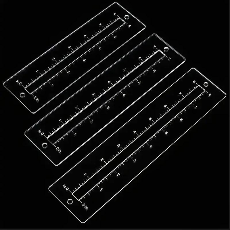 

3pcs Zipper Making Templates Clear Zipper Template Acrylic Zip Pocket Template Patchwork Ruler Sewing Making Kit