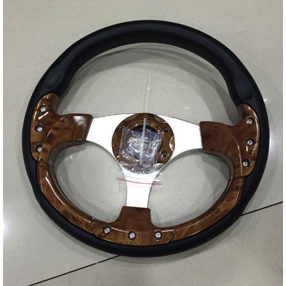 Volan de curse din fibră de carbon de 14 inch - Potrivire universală, Modificat pentru curse de imitație