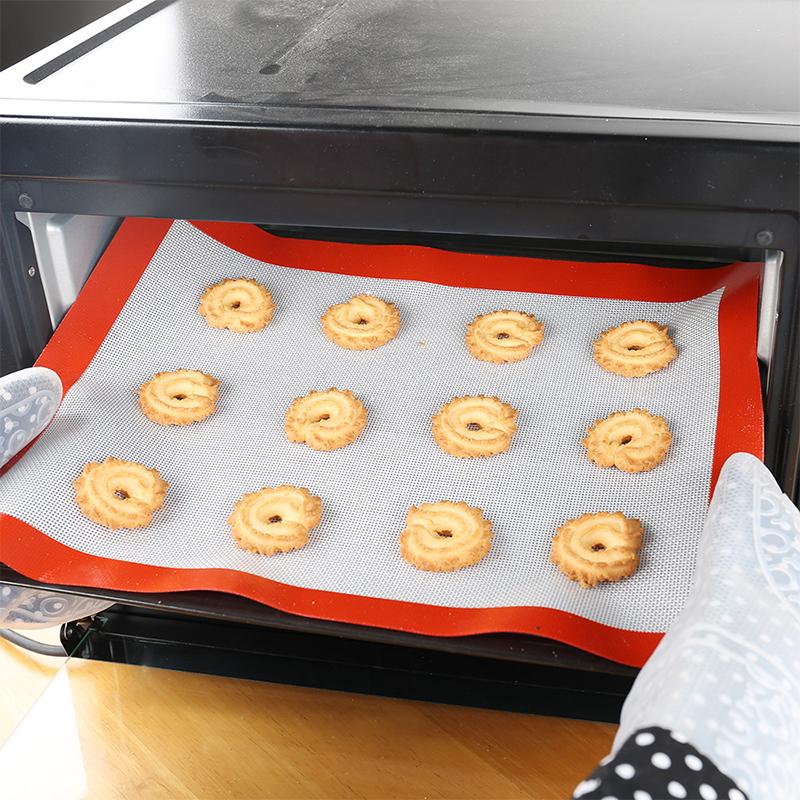 30/40/60cm Silicone Baking Mat Non-Stick Macaron Fondant Cookie Pad Oven Sheet Pastry Tools Rolling Dough Mat For Kitchen Cake