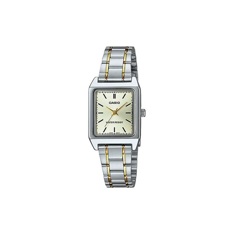 CASIO Women s Standard Series Yellow Watch LTP-V007SG-9E LTP-V007SG-9E Medium Gold Strap