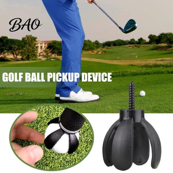 Putter Golf Ball Picker Mini Petal Retriever, 4-Prong Grabber Picker, Durable Retriever Grip Sucker Pickup Tool with Screw, Accessories Easy Install
