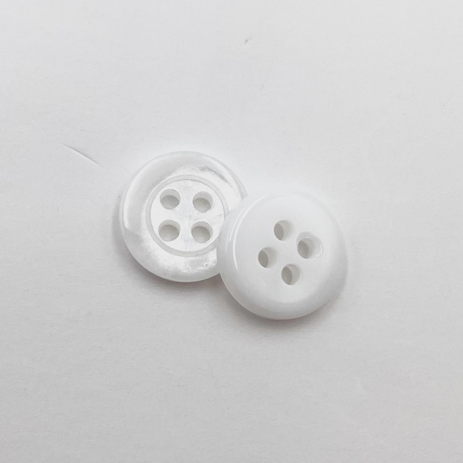 

10 шт. смоляных пуговиц, имитация ракушек, запонки Manhattan, пуговицы высокого класса, перламутровые, свитер, рубашка, костюм, пуговицы для творчества white * 18L = 11.5 MM * round * primary color