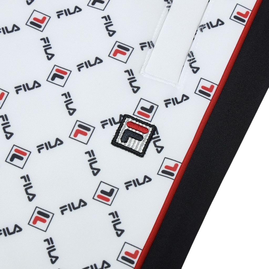Fila Logo All Over Print Straight Leg Tennis Knit Sports Pants Retro Sports Long Pants Women Bottoms A11W343611F-ZA