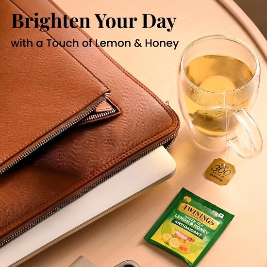 Twinings Green Tea Lemon & Honey, 25 Teabags, Green Tea, Sweet Honey & Tangy Lemon