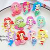 10pcs New Cute Cartoon Mermaid Series PVC Flexible Glue Flat Back DIY Scrapbook Embellishment Phone Craft Decoration