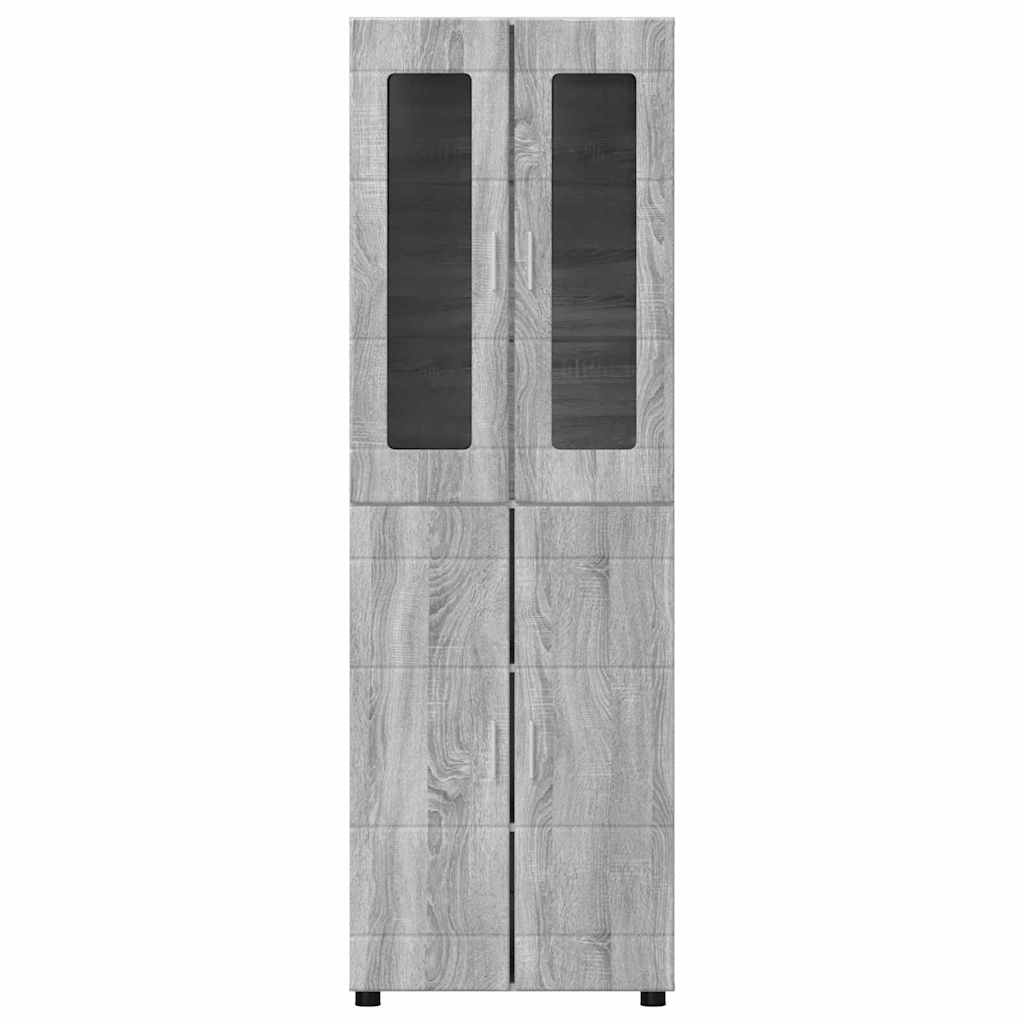 Highboard FLORIN Grey Sonoma 60 x 35 x 182 cm Particleboard