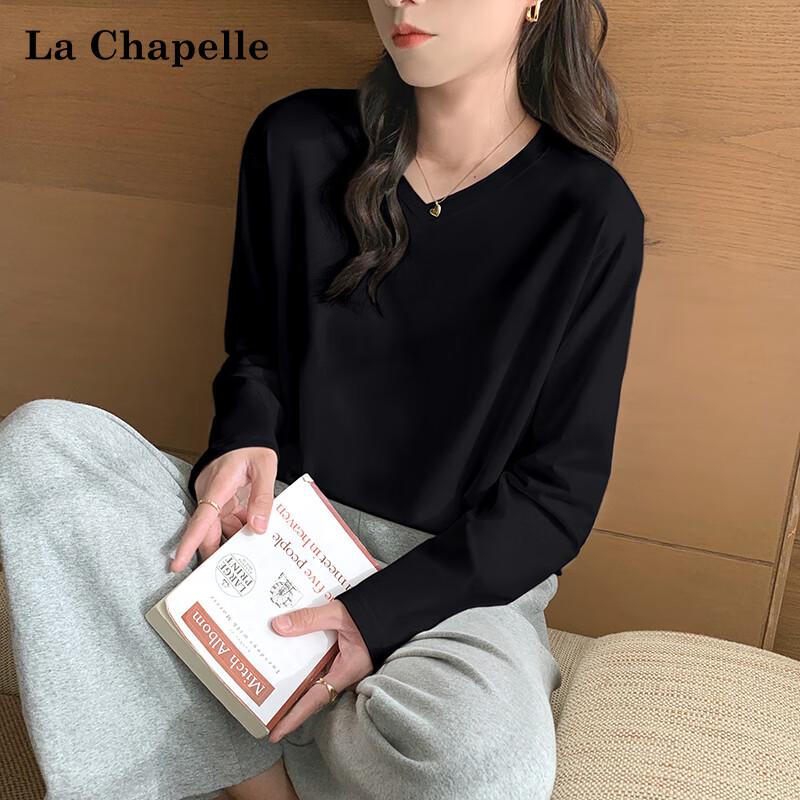 La Chapelle Women's V-Neck Long Sleeve Base Layer Tee