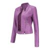 Women's Leather Jacket 2026 Spring Autumn New Female Short Jacket Stand Up Collar Women's Casual Coats Zipper Leather Jacket