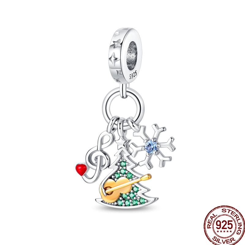 Copper Copper Snowman Gingerbread Santa Claus Ornaments Beads Suitable For 3Mm Original Bracelet Diy Jewelry