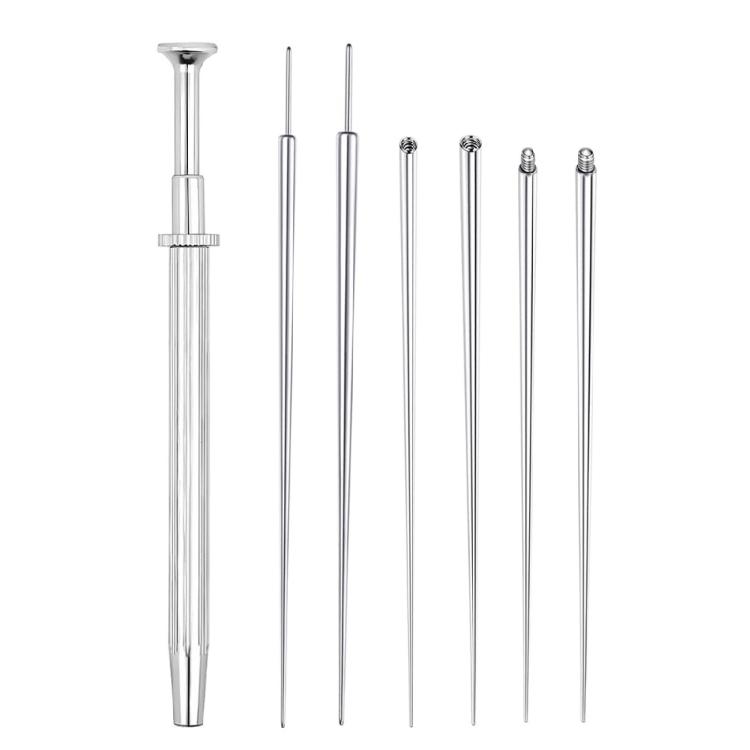 Kit Applicatori per Gioielli per il Corpo per Orecchio Naso Labbra Include Perni Filettati Senza Filettatura Accessori per Piercing in Acciaio Inossidabile