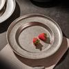 Retro Stainless Steel 3-Compartment Round Dumpling Plate