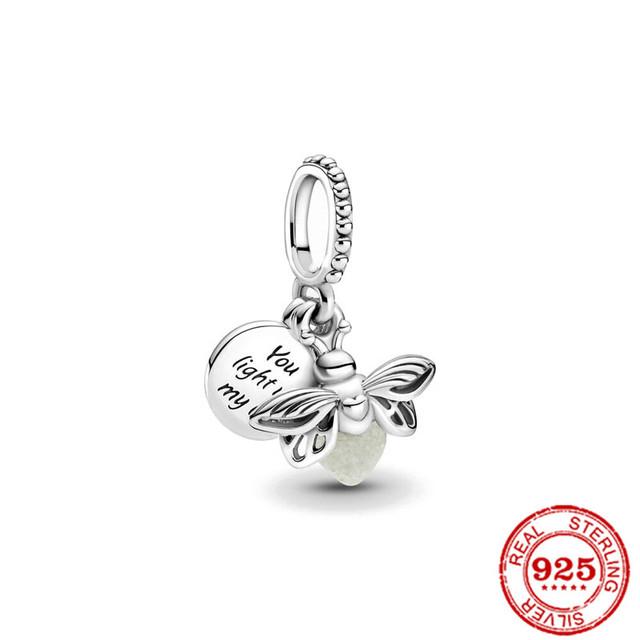 New Firefly Sandwich Mandala Rainbow Wineglass Fit Silverfasion Original Bracelet Charm Bead For Women Diy Jewelry