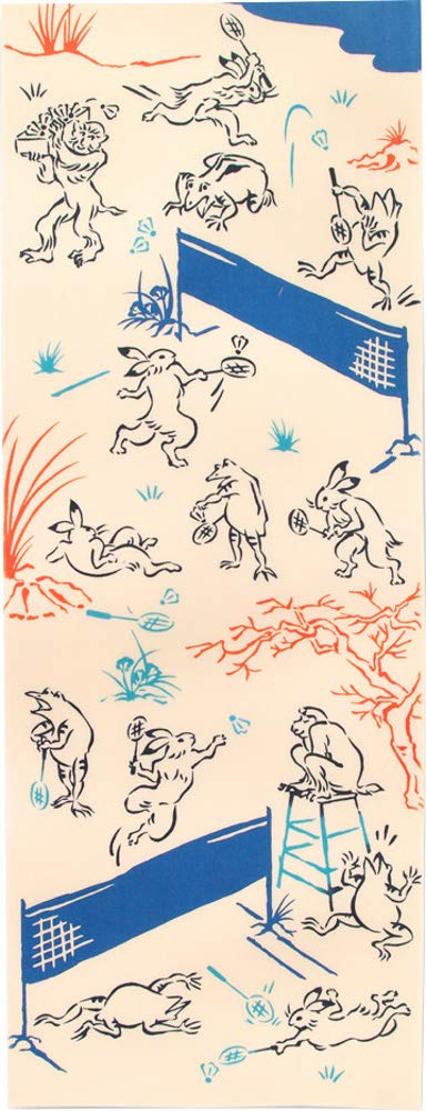 

Miyamoto Towel Kenema Hand Towel 33 x Dyed Hand 50111 Choju Giga (Choju Giga)/Badminton Design, 90cm, Towel,