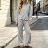 Women's 2 Piece Sweatsuit Set, Sweatshirt and Wide Leg Pants Tracksuit for Casual Wear and Lounging