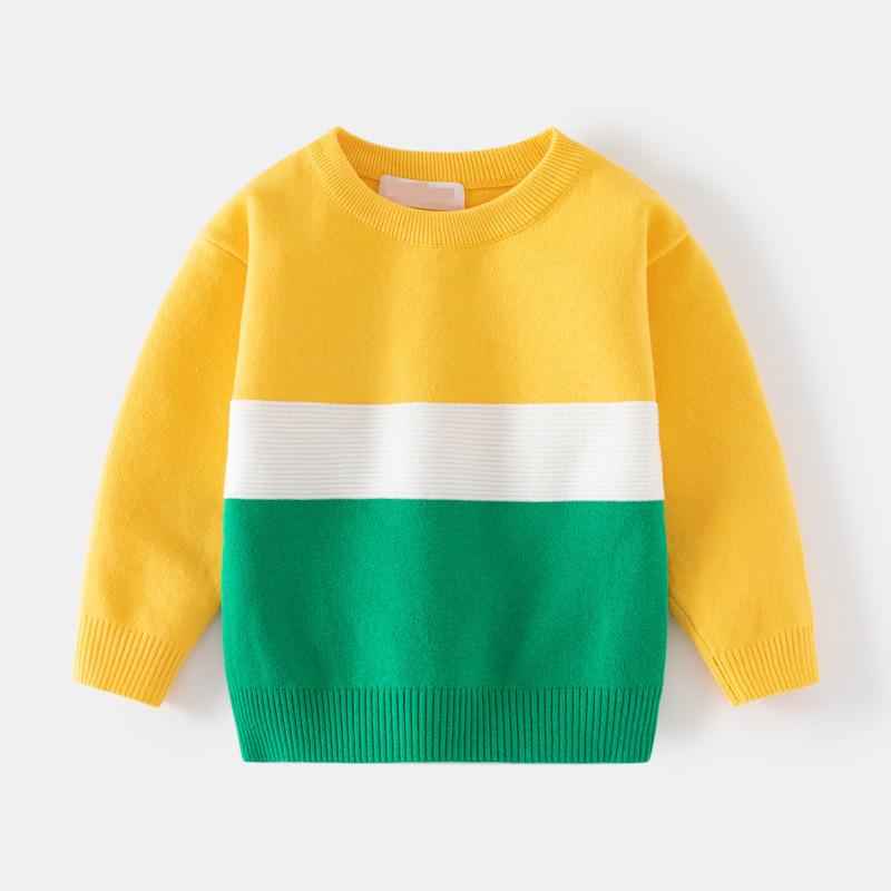 Limited Sizes Kids  Double Layer Cotton Plaid Sweater for Boys & Girls 100 (85 cm)
