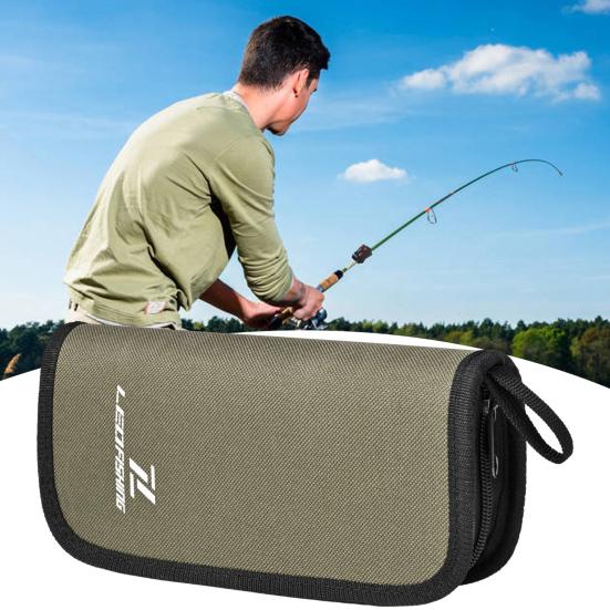 Taška na rybářské nástrahy Úložný obal na nástrahy Velká kapacita Více přihrádek Zapínání na zip Peněženka na uložení nástrah