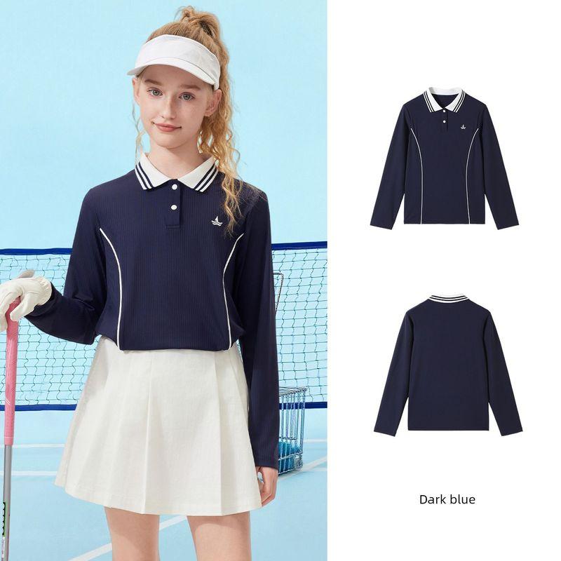 Navigare Italian Small Sailboat Kidsren's Polo Shirt 2026 Spring New Girls' Long-Sleeved Sports Top