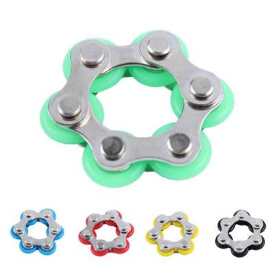 Kids 6 Roller Key Ring Fidget Toy Pressure Relief Bicycle Decompression Chain