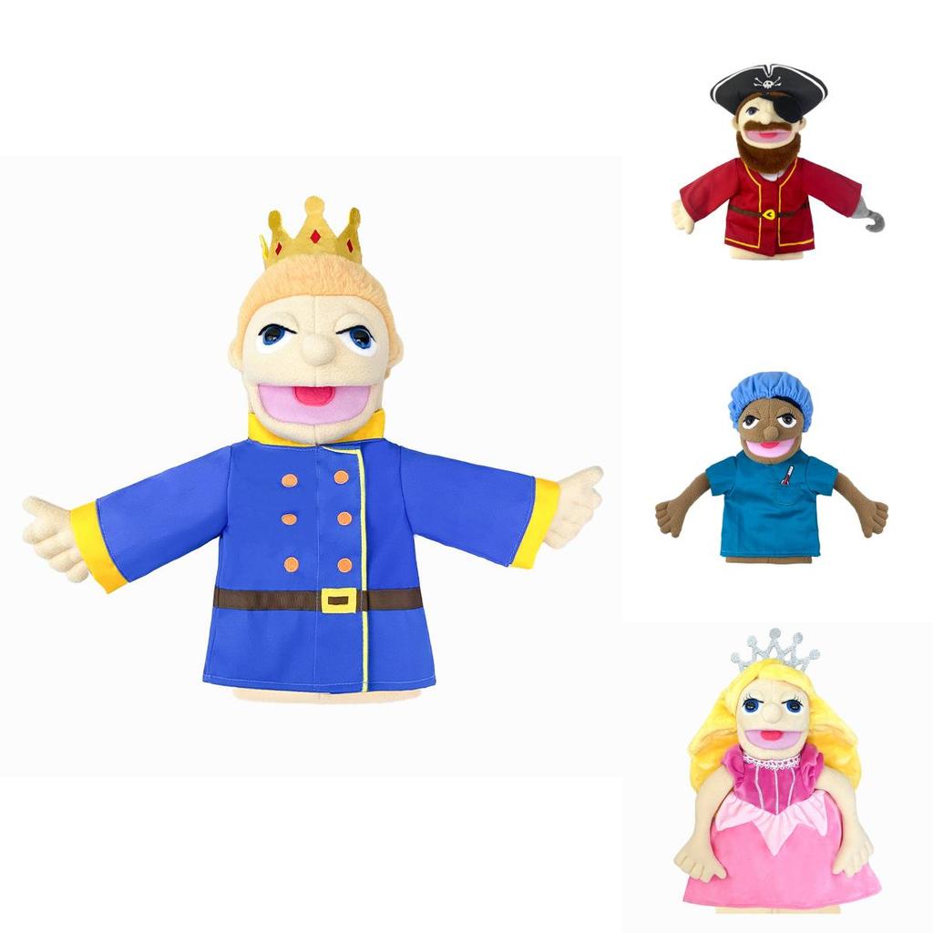 Cute Cartoon Half-body Professional Puppet With Control Rod Plush Toy Early Education Doll 40cm