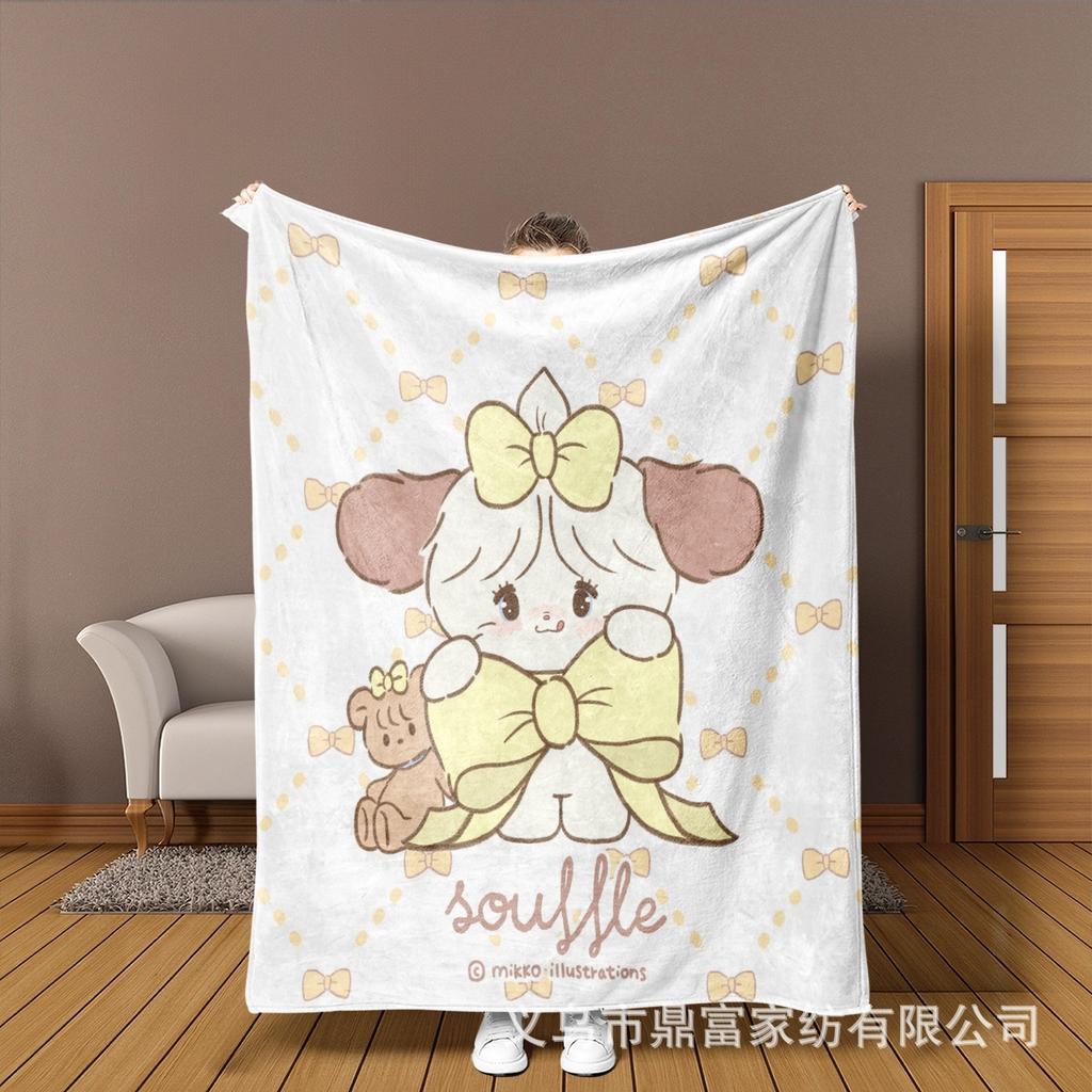 New Cute Cartoon Mikko Flannel Blanket All-season Children's Printed Blanket Soft Nap Blanket