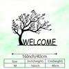 Vintage Black Metal Welcome Sign Rustproof Wall Art Home Office Decor Christmas Gift
