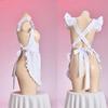 Retro Kitchen Cooking Apron for Women Baking Apron Adjustable Ruffle Maid Apron Maid Costume Fancy Dress Cosplay Costume