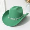 Love jazz top hat high quality woolen western cowboy hat summer men and women holiday party bride