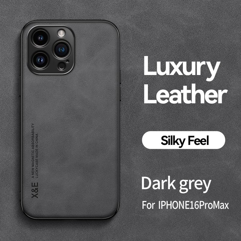 

Роскошный чехол из овчины для iPhone 16 15 14 Pro Max Plus 16E с магнитной присоской, легкий, элегантный кожаный чехол iPhone 16e