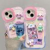 Applicable To Apple 14Pro Mobile Phone Case iPhone15 Cartoon Alien Doll 13/12 Invisible Double Bracket 16/17