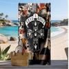 Asciugamano da Spiaggia Personalizzato Guns N’ Roses, Stampa il Tuo Nome Testo Asciugamano Leggero Assorbente per Nuoto Viaggio