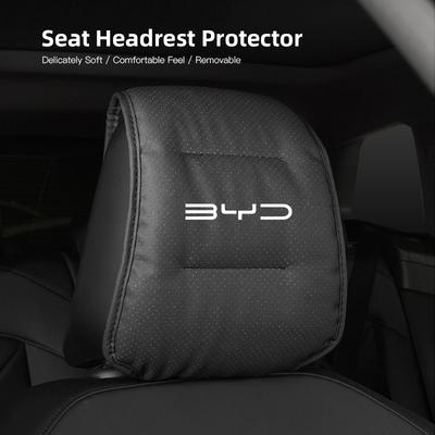 Car Seat Headrest Protector Auto Pillow Cover For BYD Qin Tang U8 F3 E6 Atto3 Yuan Plus Song Max F0 G3 I3 Ea1 Dmi 2din S7 E3 L3
