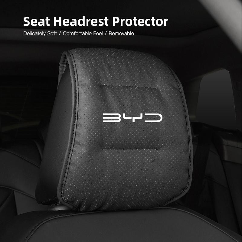 Autositz Kopfstützenbezug Auto Kissenbezug für BYD Qin Tang U8 F3 E6 Atto3 Yuan Plus Song Max F0 G3 I3 Ea1 Dmi 2din S7 E3 L3