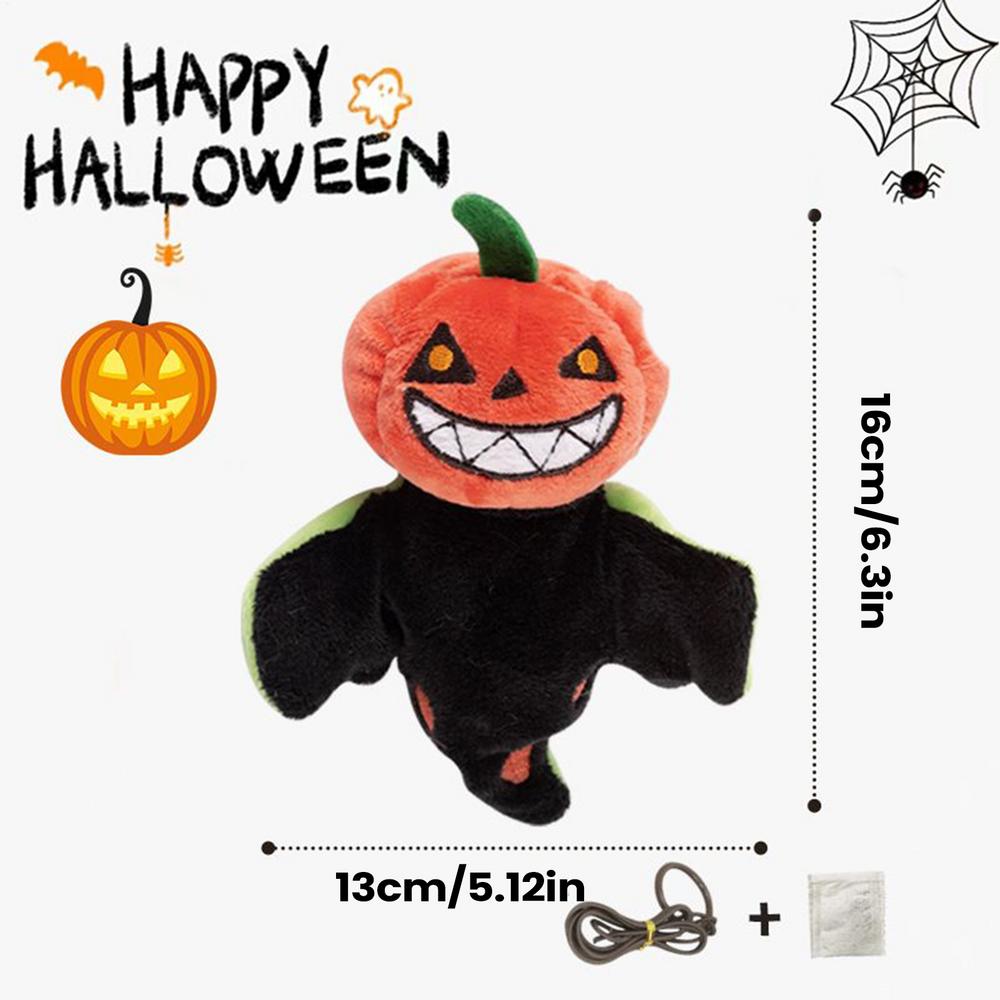 

Electric Interactive Cat Toy Simulate Wing Flapping Sound Halloween Pumpkin Doll For Kitten Automatic Cat Chewing Toys Pet