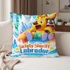 Cartoon SSafety SSheriff LLabrador Pillow Case Suitable For Bedrooms Living Rooms Cars Home Decoration