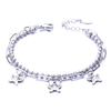 European and American simple personalized bell double-layer titanium steel bracelet spot men and women couple jewelry women's trend fashion jewelry