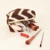 Mode Make-Up Tasche Kreative Welle Muster Plüsch Kosmetik Tasche Dame Tragbare Reise Make-Up Tasche Toilettenartikel Organizer Make-Up Fall