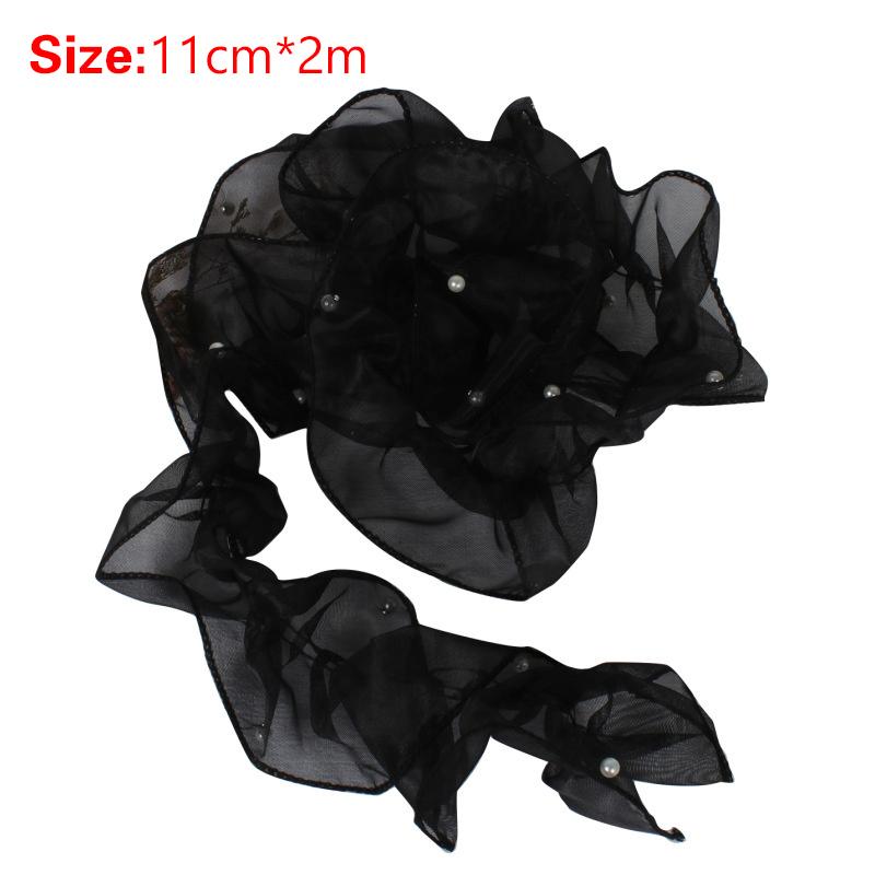 2 Meters Flower Lace Pearl Fabric Edge Gauze Diy Crafting Supply 11Cm Wide Gift Package Flower Packaging Flower Shop Supplies