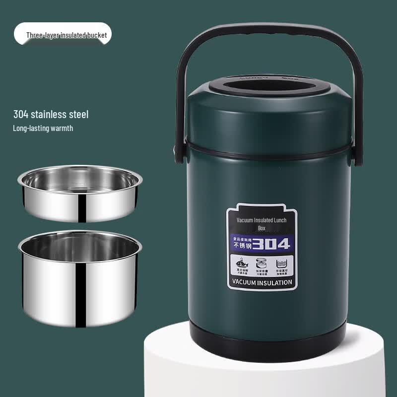 

BingYue 304 Stainless Steel 3-Layer Insulated Lunch Box 2.2L