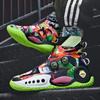 Basketball shoes high top zipper graffiti wear real combat student net surface breathable cement star sports men's shoes