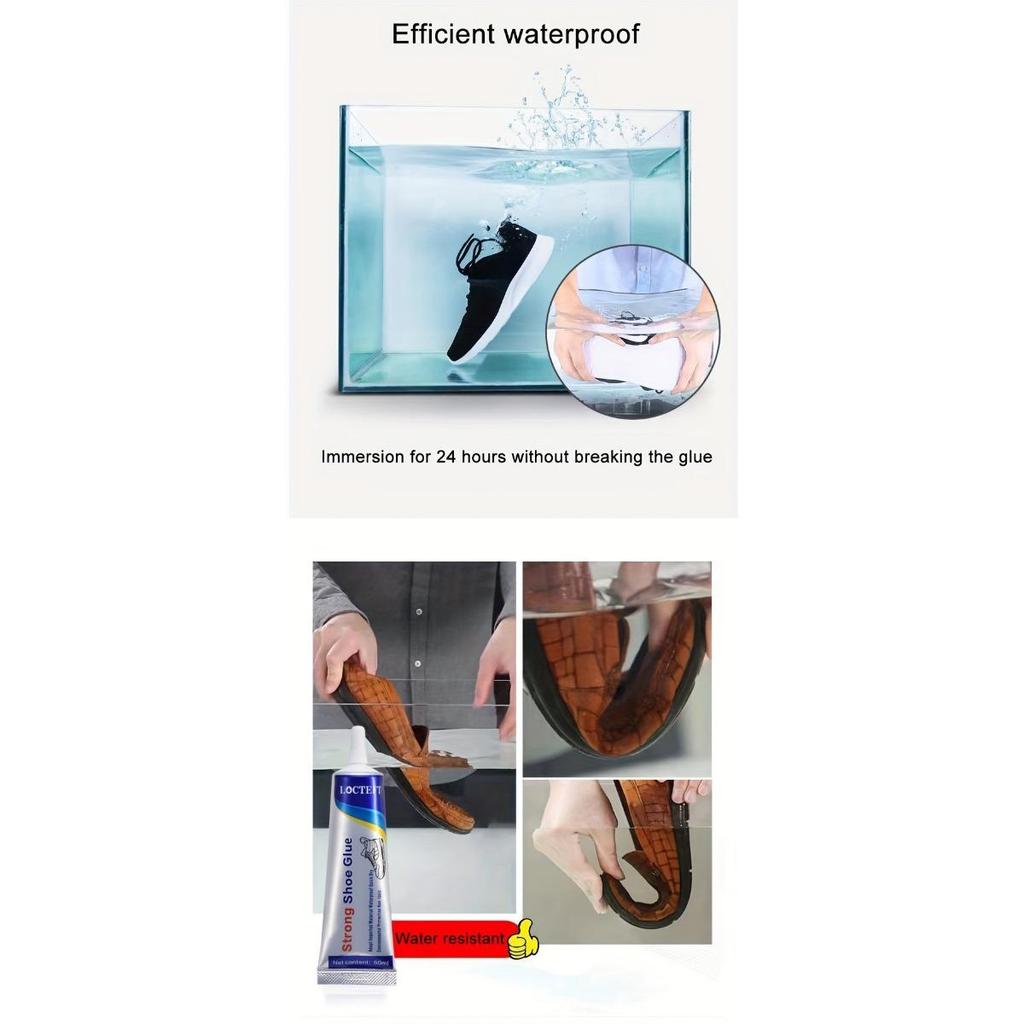 60 ml Schuhkleber Reparaturkleber Stark Wasserdicht Klar Sohlenkleber für Sneaker Leder Gummi Leinwand DIY Reparaturkleber