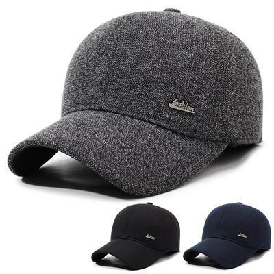 Middle-Aged and Elderly Cap Men's Autumn Winter Ear Protection Cap Outdoor Baseball Cap
