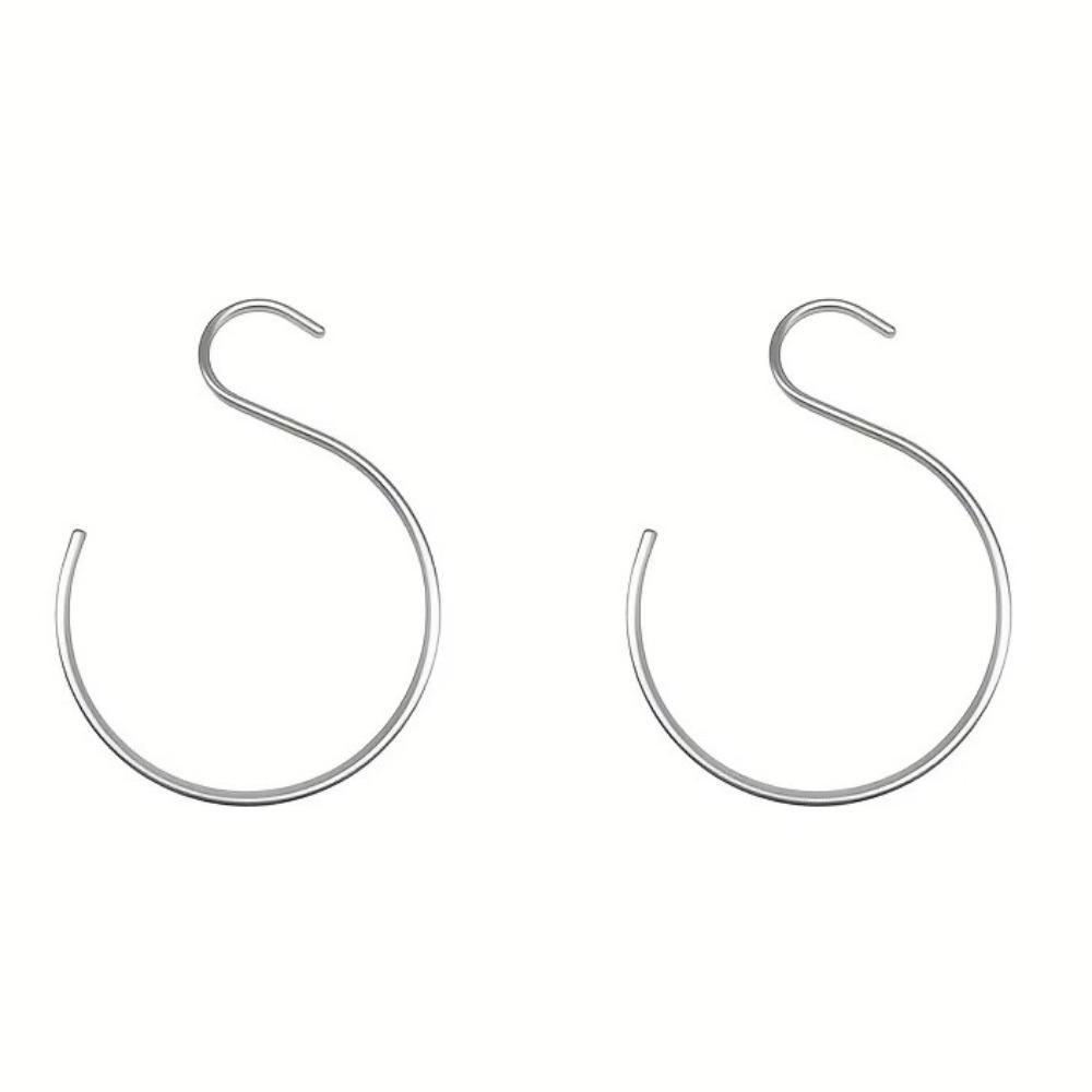 2PCS Space-Saving Scarf Bag Hook Multi-functional Closet Organizer Hooks S-Shape Hook  Hat Storage серебряный
