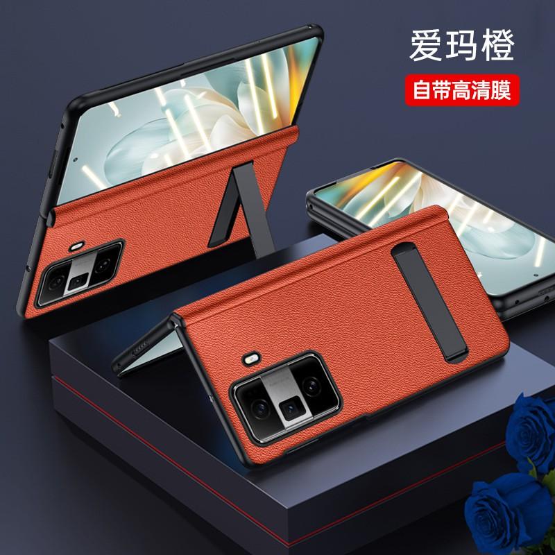 Premium Genuine Leather Flip Case Honor Magic Vs3 With Built-in Kickstand Magnetic Full Protection Screen Protector