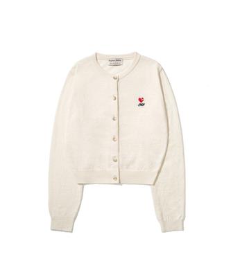 Expressholiday Merino Wool Blend Crop Cardigan_Ivory